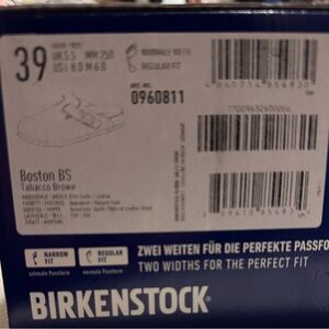 Birkenstock Boston BS Tobacco Brown | Size 39 Regular Fit | New in Box